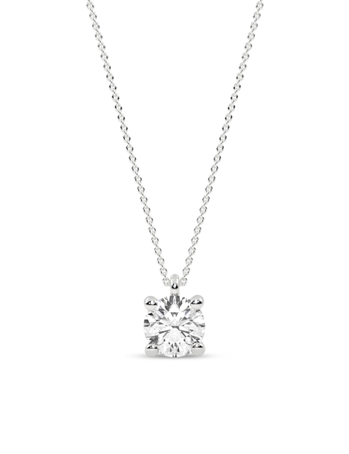 Essential Round Necklace white gold