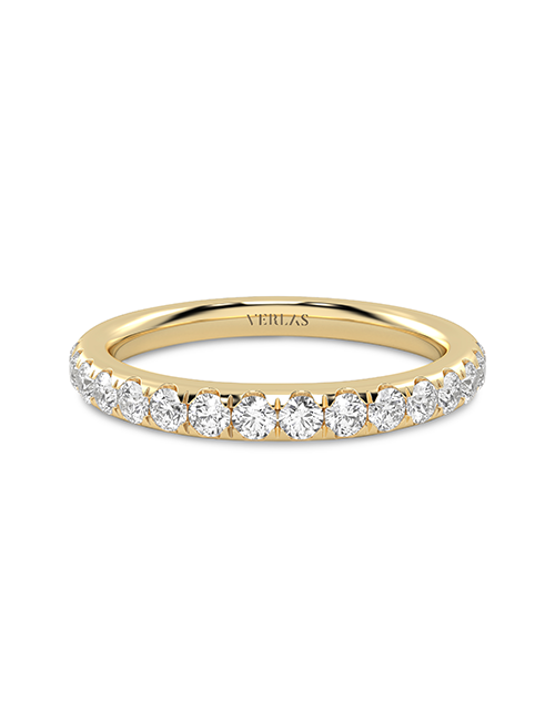 Round-Embellished Band yellow gold