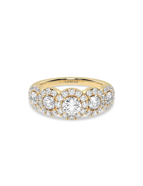 5-Stone Graduated Cherished Vows yellow gold