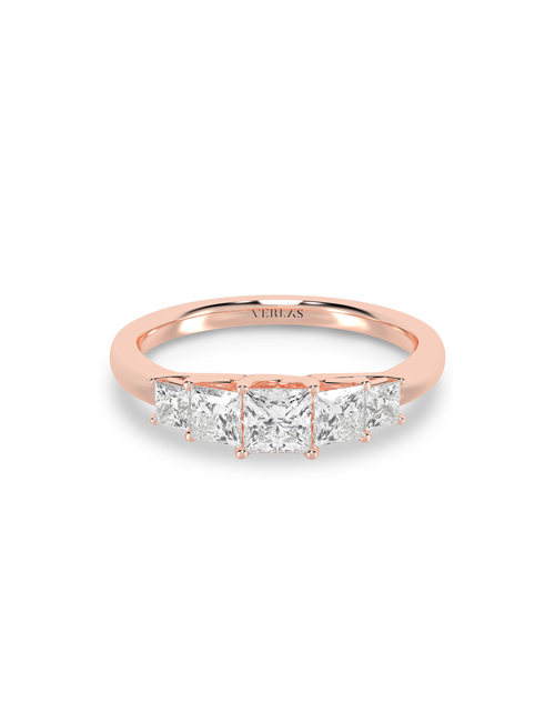 5-Stone Princess Vows rose gold