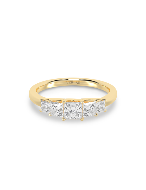 5-Stone Princess Vows yellow gold