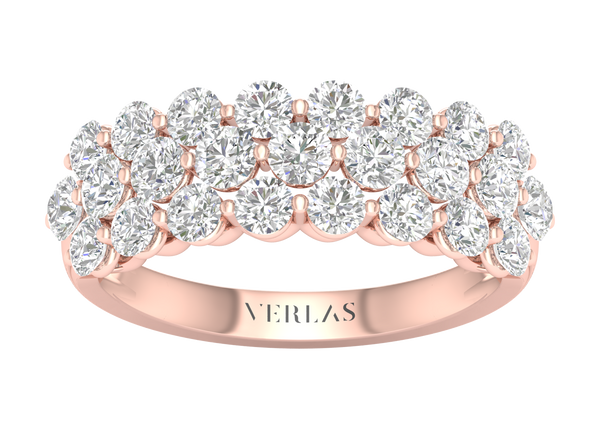 3-Row Keepsake Ring rose gold