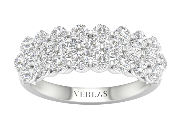 3-Row Keepsake Ring white gold