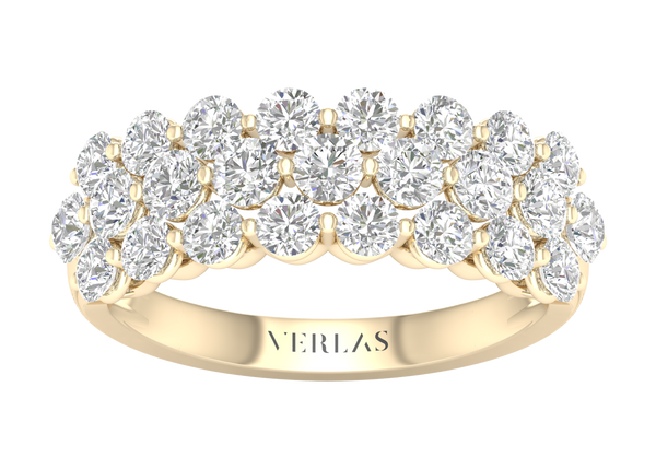 3-Row Keepsake Ring yellow gold