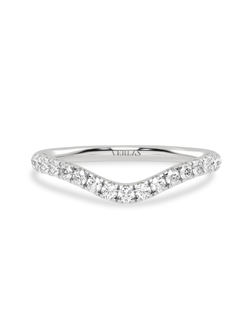 Rippling Round Ring white gold