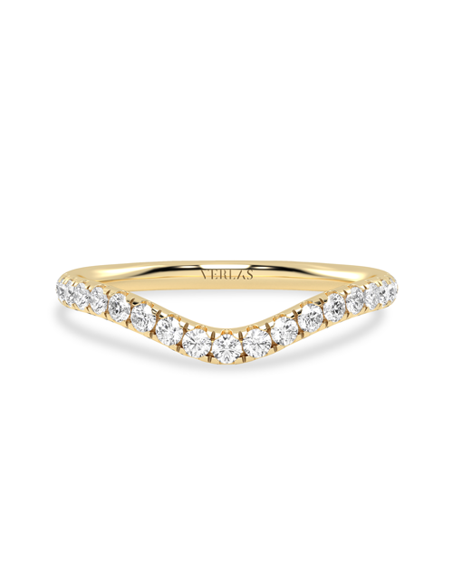 Rippling Round Ring yellow gold