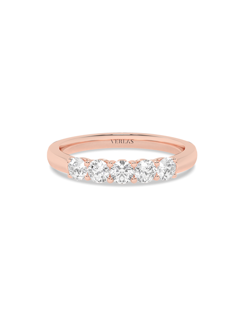 5-Stone Round Vows rose gold