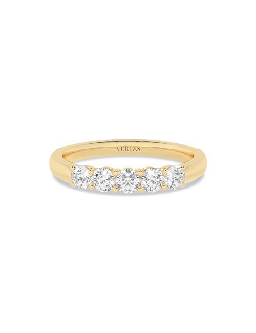 5-Stone Round Vows yellow gold