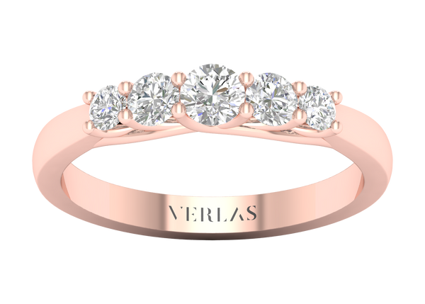 5-Stone Braided Vows rose gold