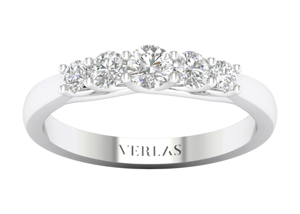 5-Stone Braided Vows white gold
