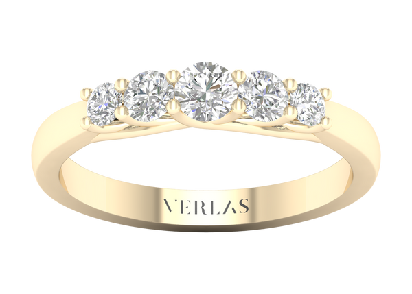 5-Stone Braided Vows yellow gold