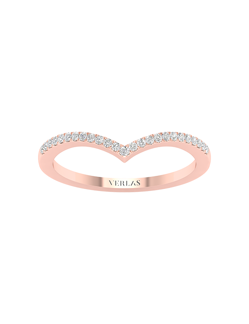 Ascending Chevron Band rose gold