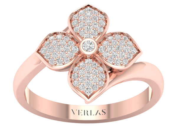 La Fleur Diamond Radiant Ring rose gold
