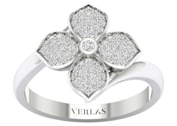La Fleur Diamond Radiant Ring white gold