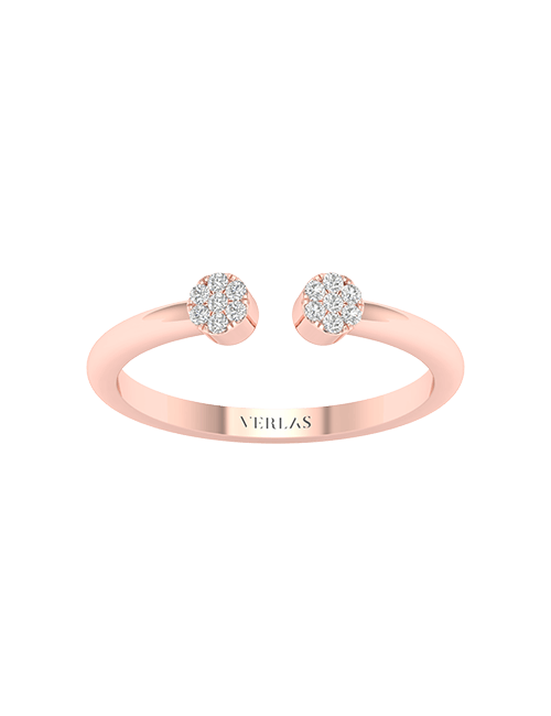 Mini-Round Glistening Hoop Ring rose gold