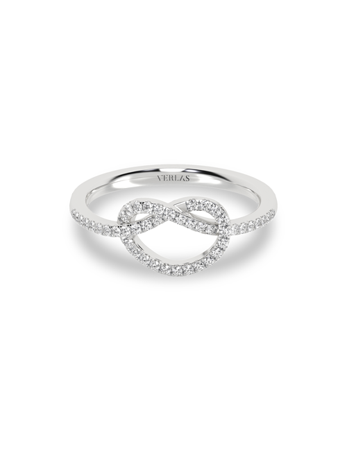 Infinity Heart Ring white gold