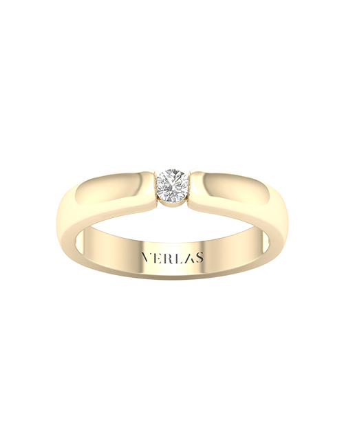 Round Encompassing Tapering Band yellow gold
