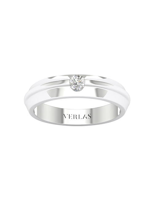 Round Union Band white gold