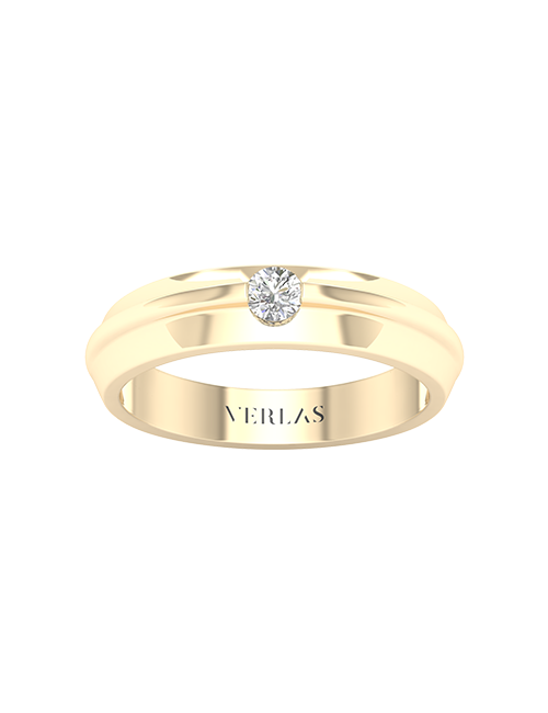 Round Union Band yellow gold