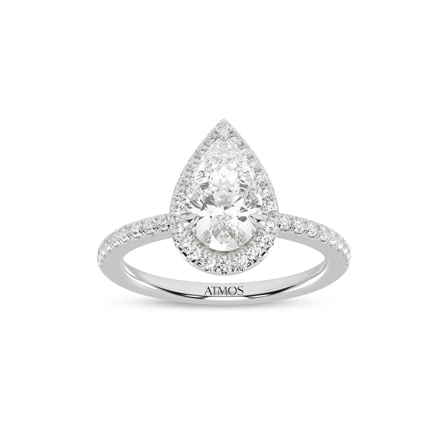 Luxe Dewdrop Halo Ring
