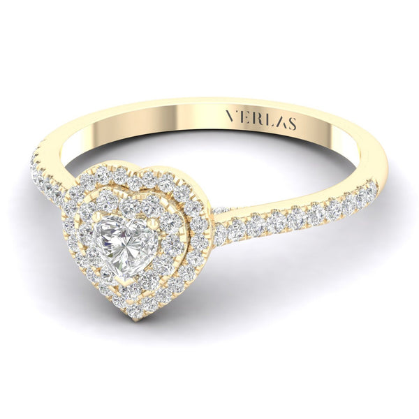 Signature Heart Double Halo Ring