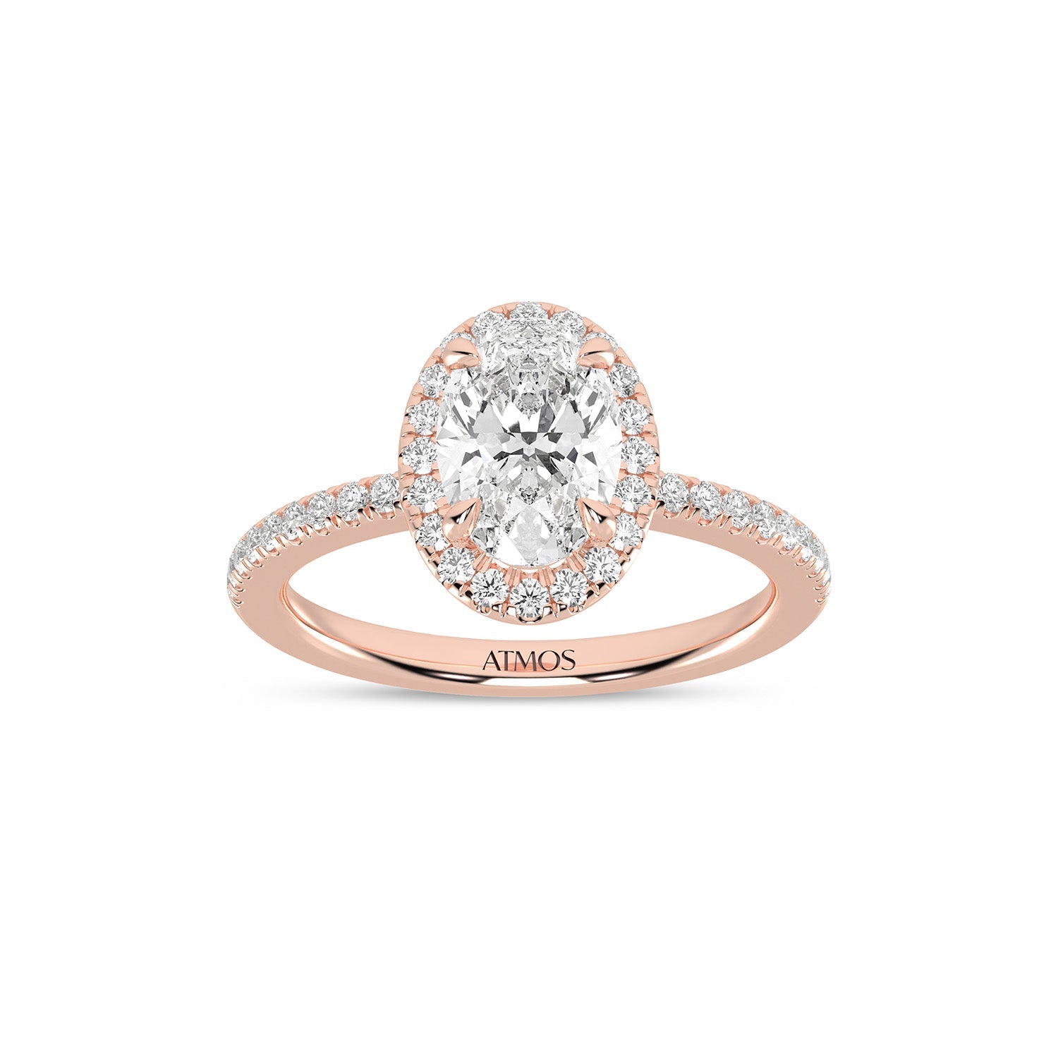 Atmos Luxe Oval Halo Ring_Product Angle_PCP Main Image