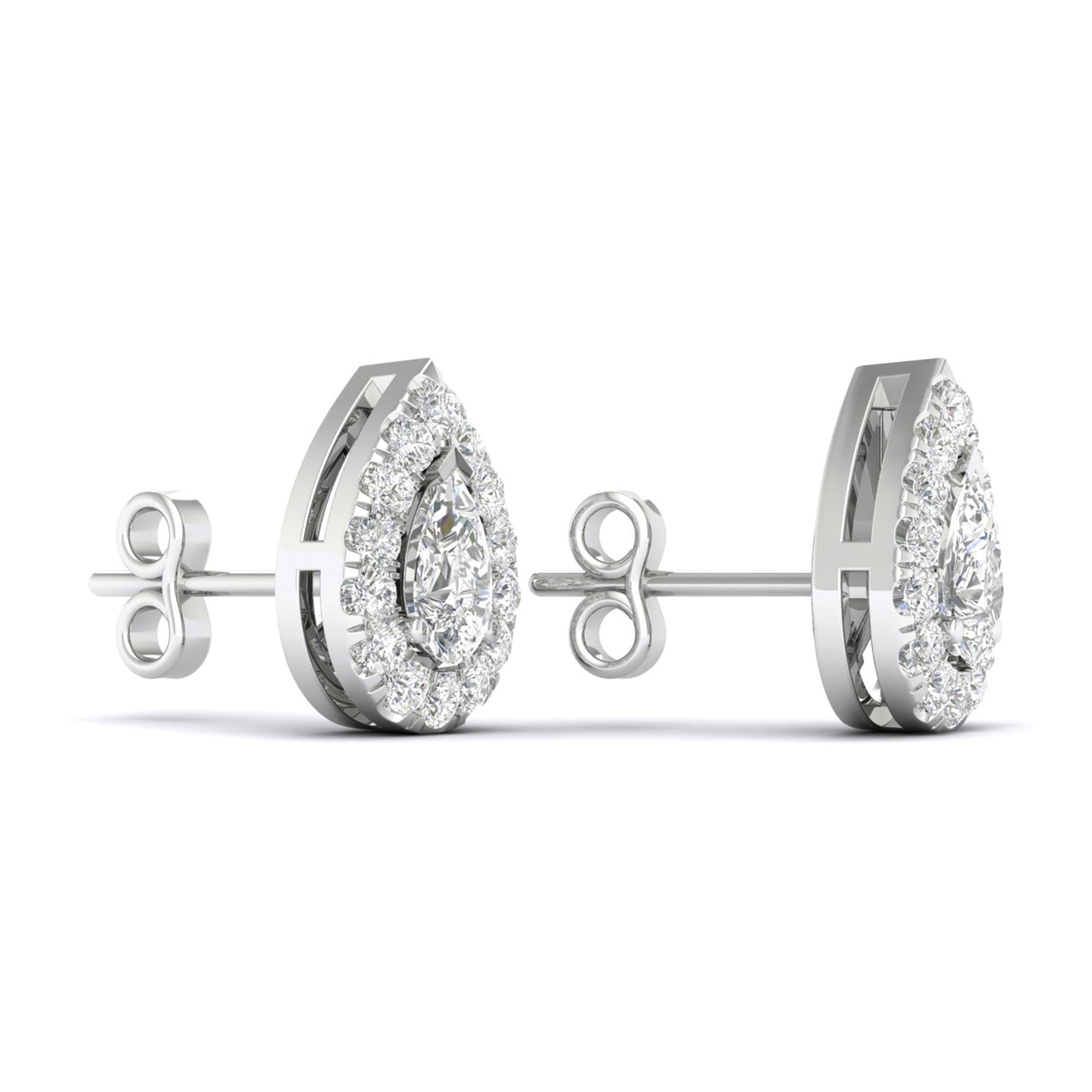 Dewdrop Halo Studs_Product Angle_1/2 Ct. - 2 