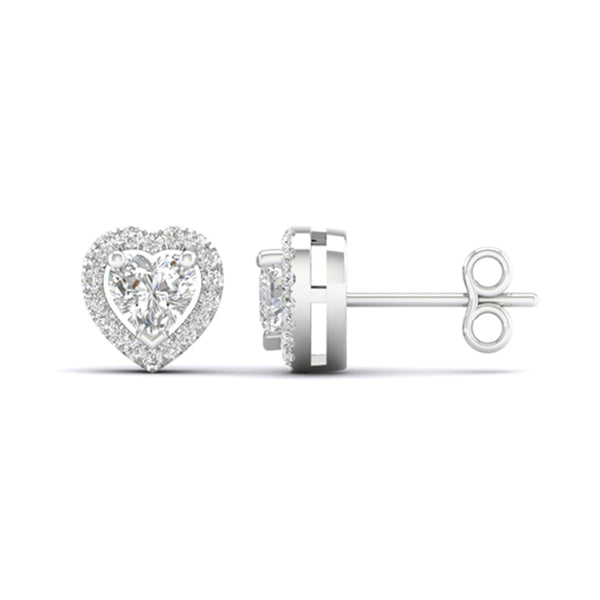 Heart Halo Studs_Product Angle_1 Ct. -  1 