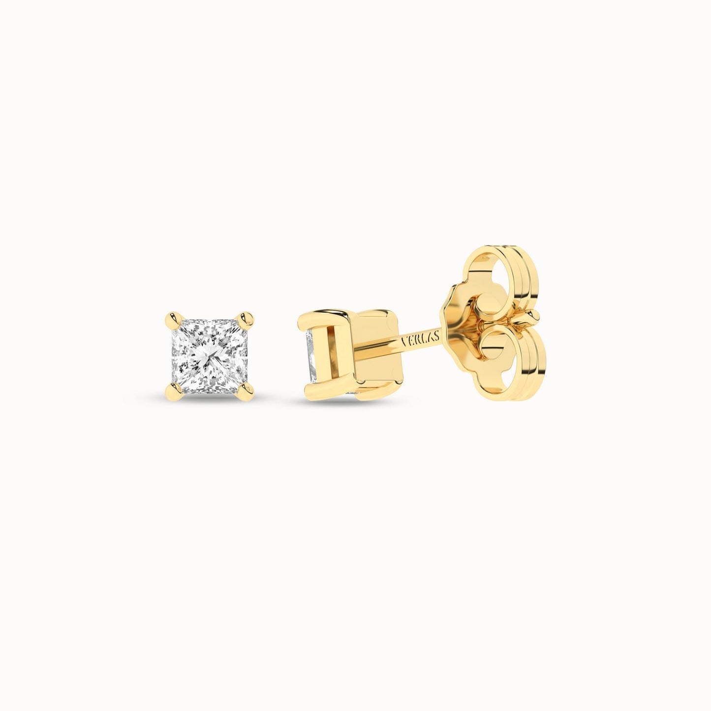 Princess Solitaire Studs_Product Angle_1/3Ct. - 3