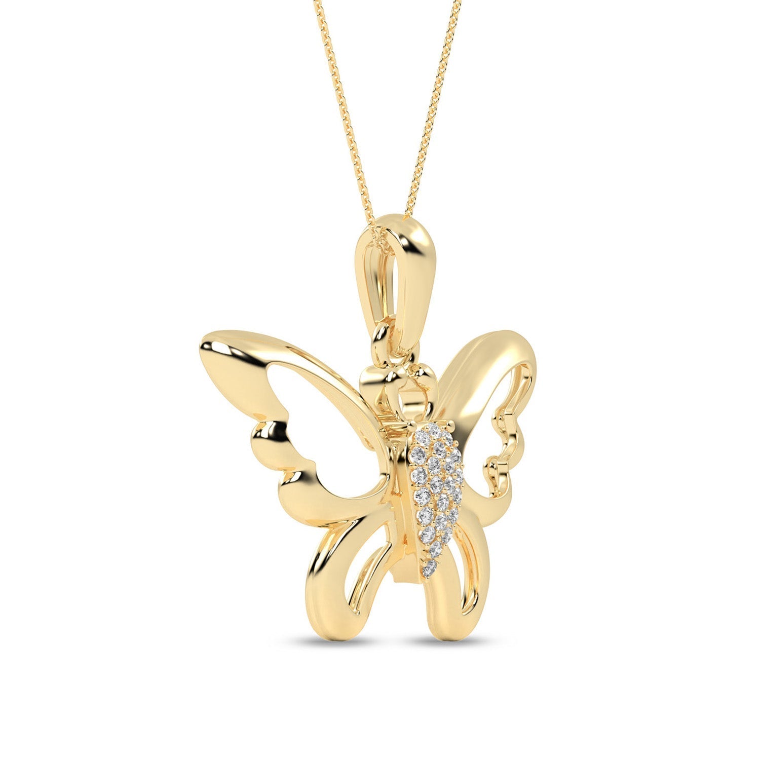 Butterfly Flutter Silhouette Pendant_Product Angle_0.05 - 2