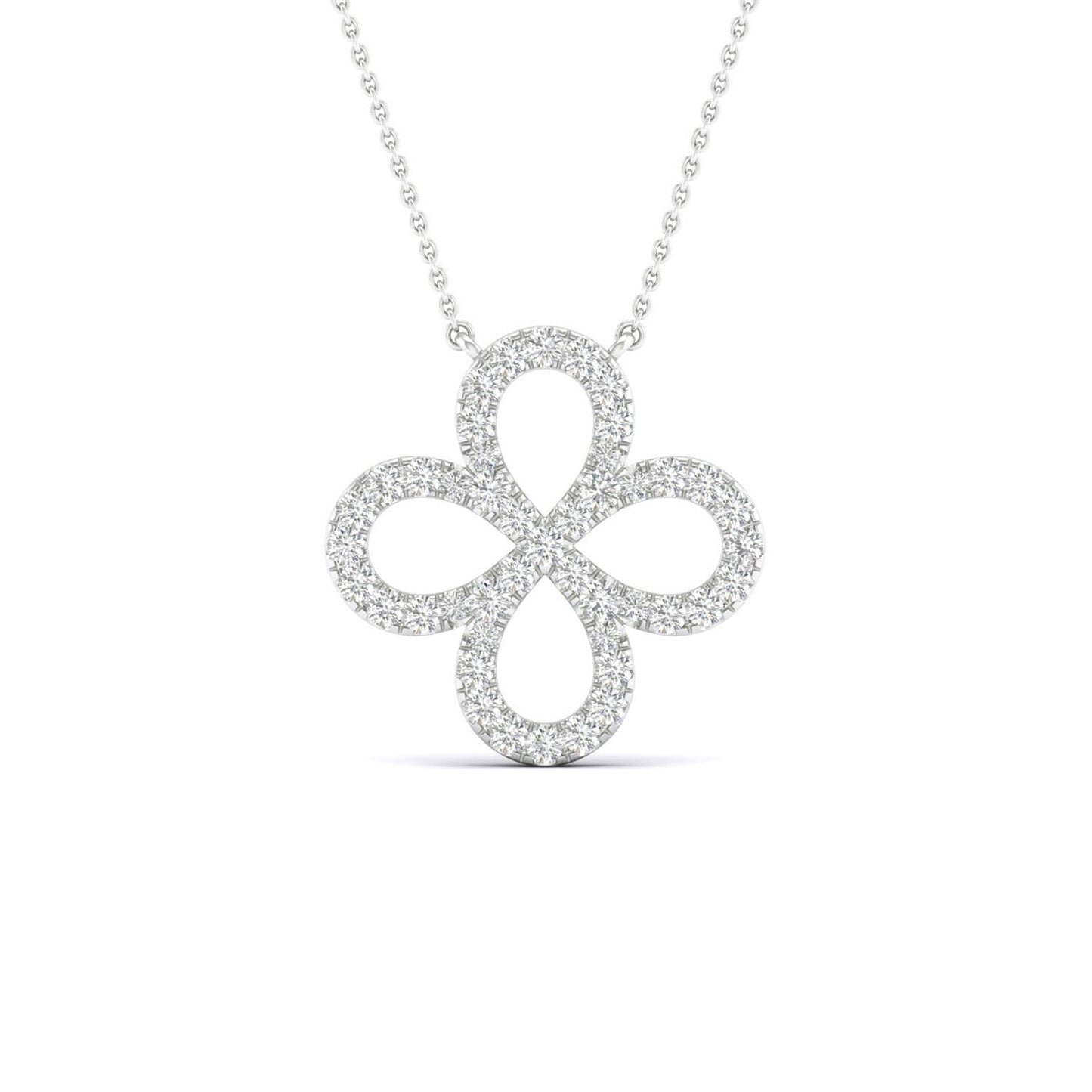 Infinity-Clover Silhouette Necklace_Product Angle_PCP Main Image