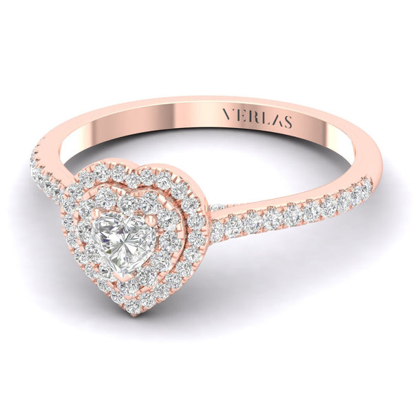 Signature Heart Double Halo Ring