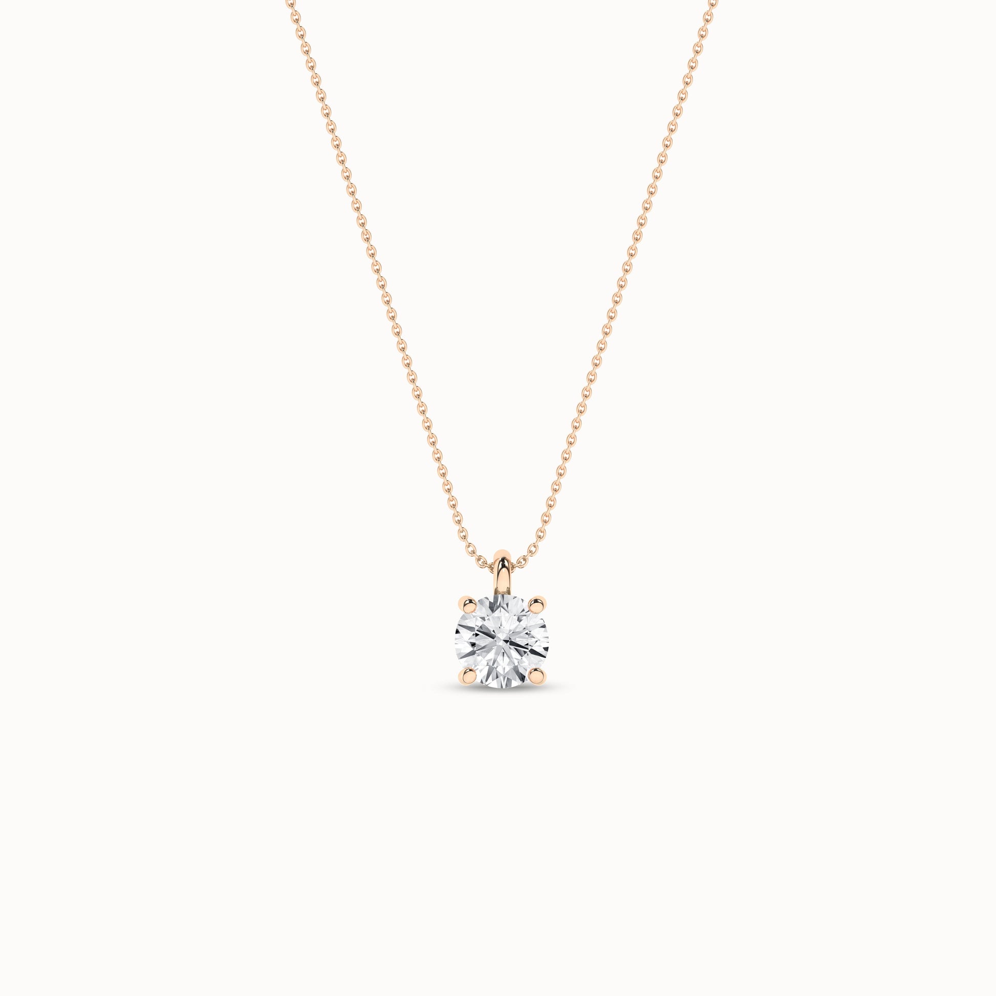 Essential Round Necklace _Product Angle_1/3Ct. - 1