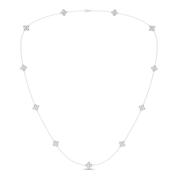 La Fleur Petite Diamond Silhouette Stationed Necklace_Product Angle_PCP Main Image