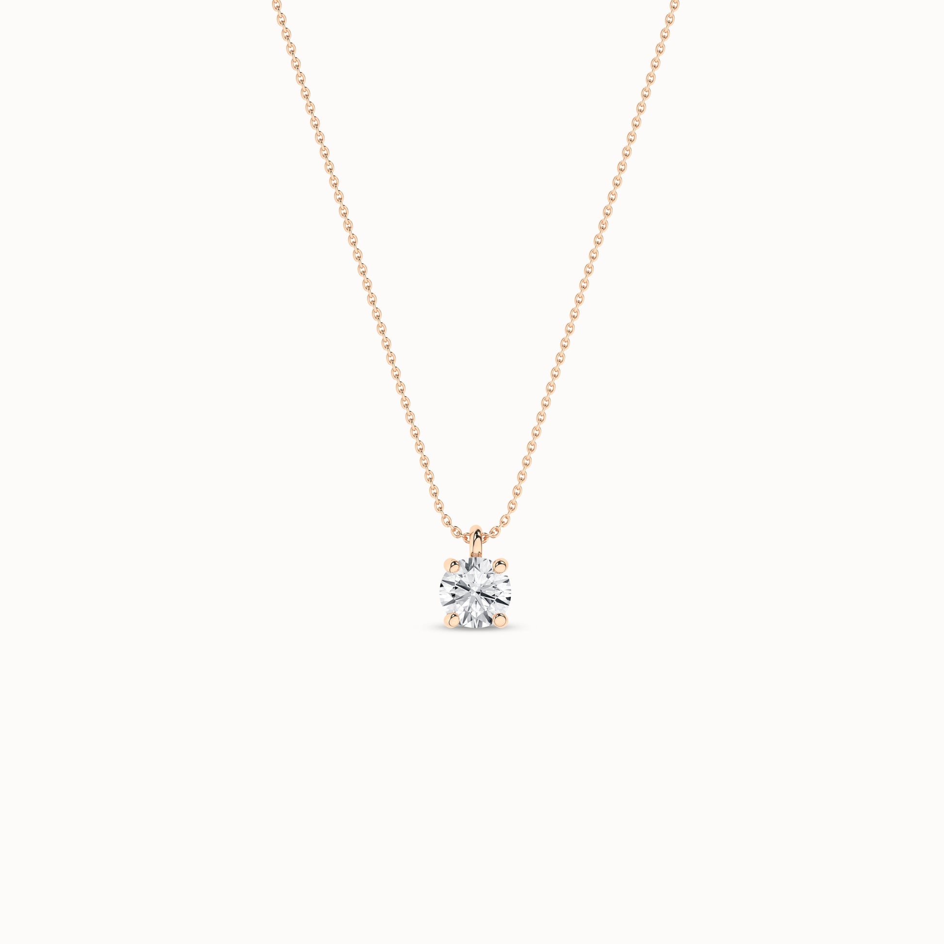 Essential Round Necklace _Product Angle_1/5Ct. - 1
