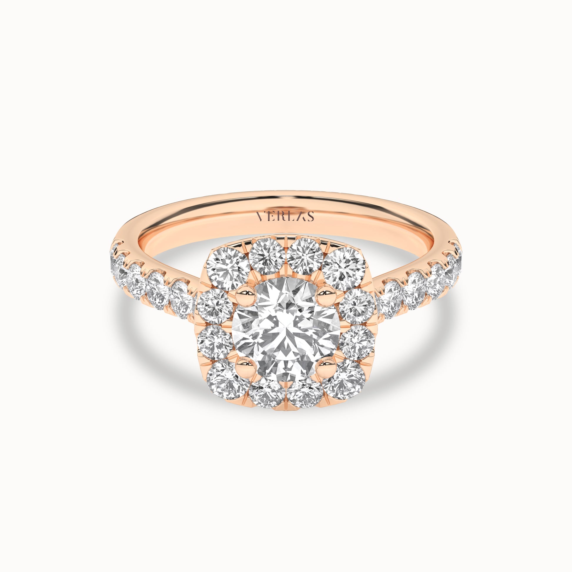 Round-Center Princess Halo Ring_Product Angle_2Ct. - 1