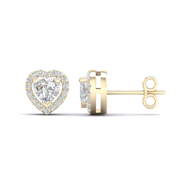 Heart Halo Studs_Product Angle_1 Ct. -  1 