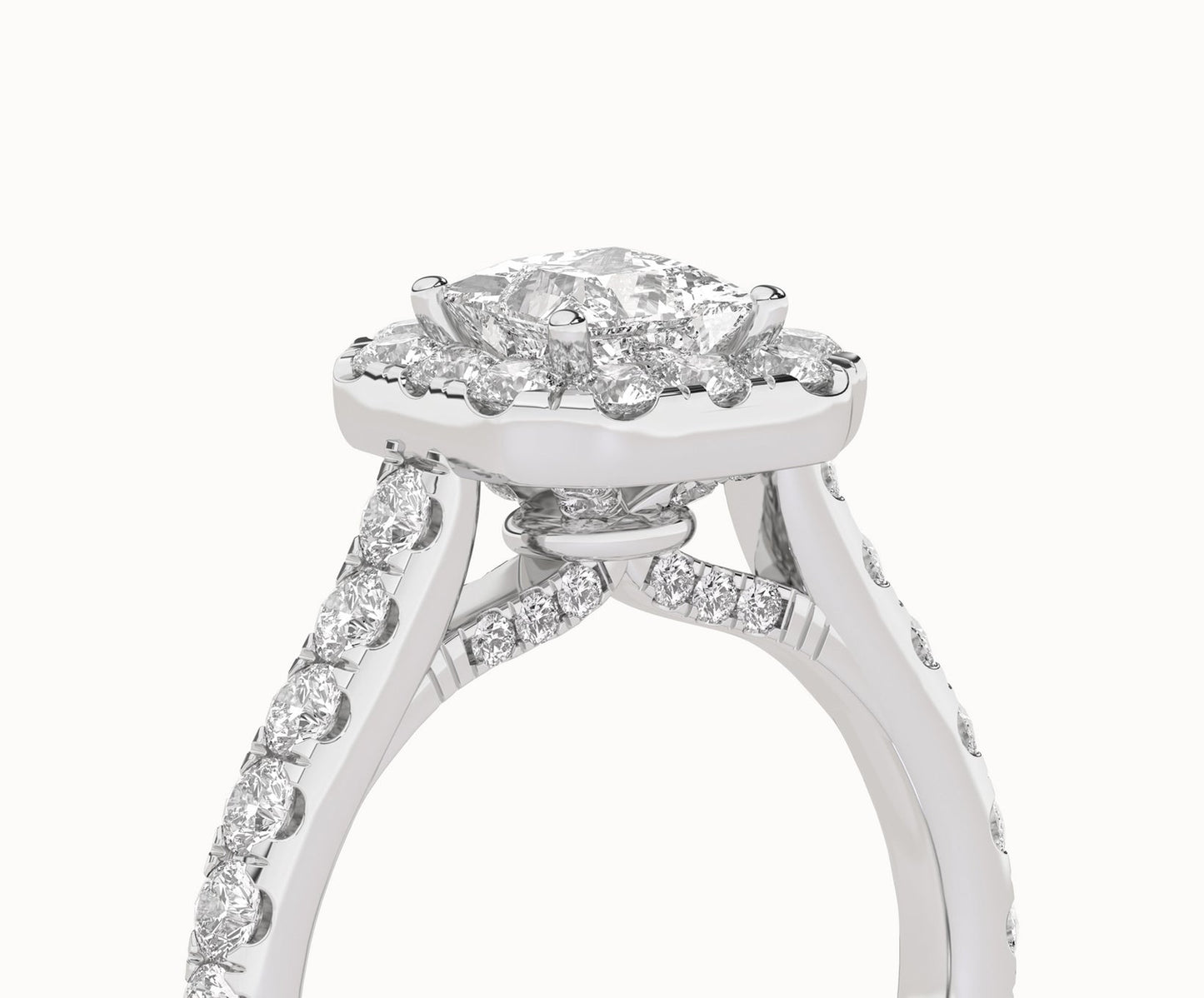 Signature Princess Halo Ring_Product Angle _2Ct. - 5