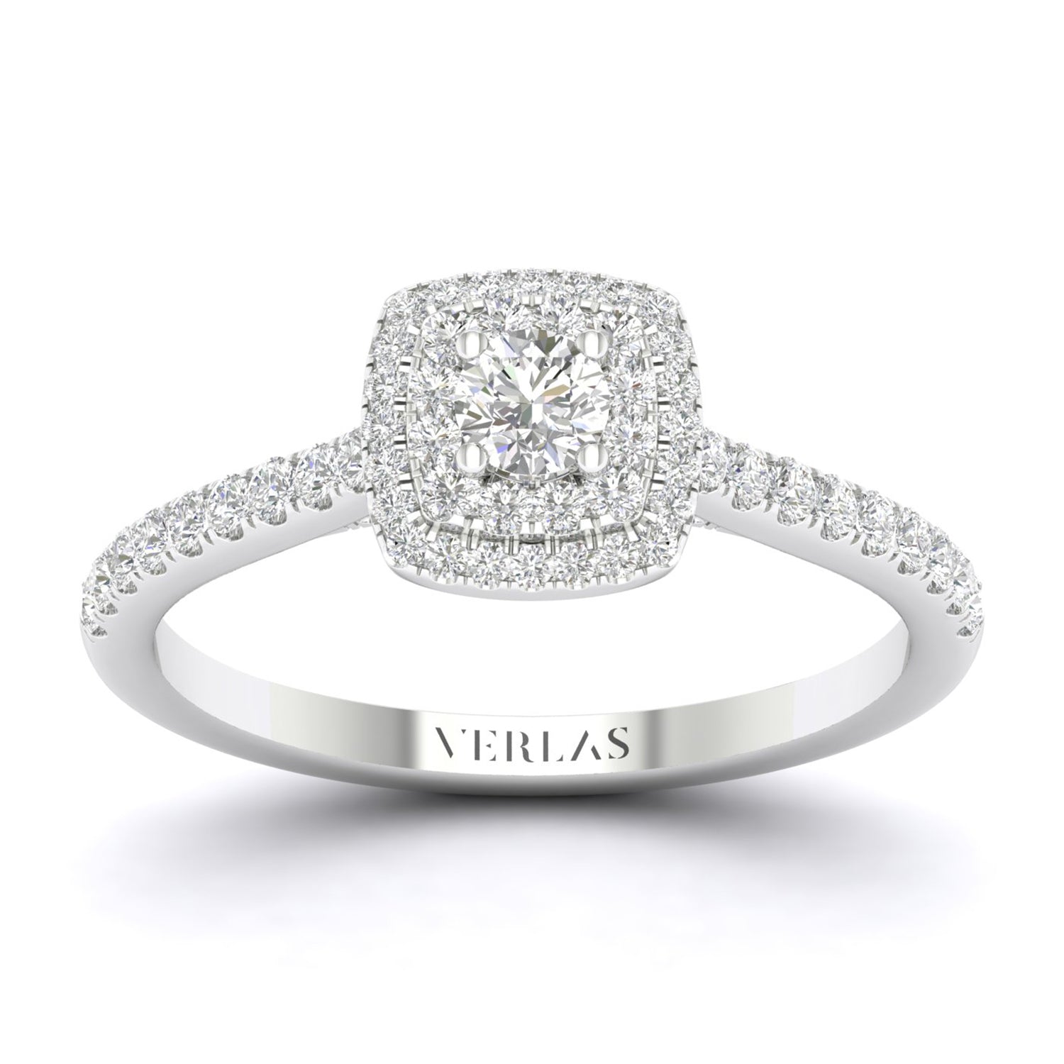 Quaint Signature Round Princess Double Halo Ring_Product Angle_1/2 - 5