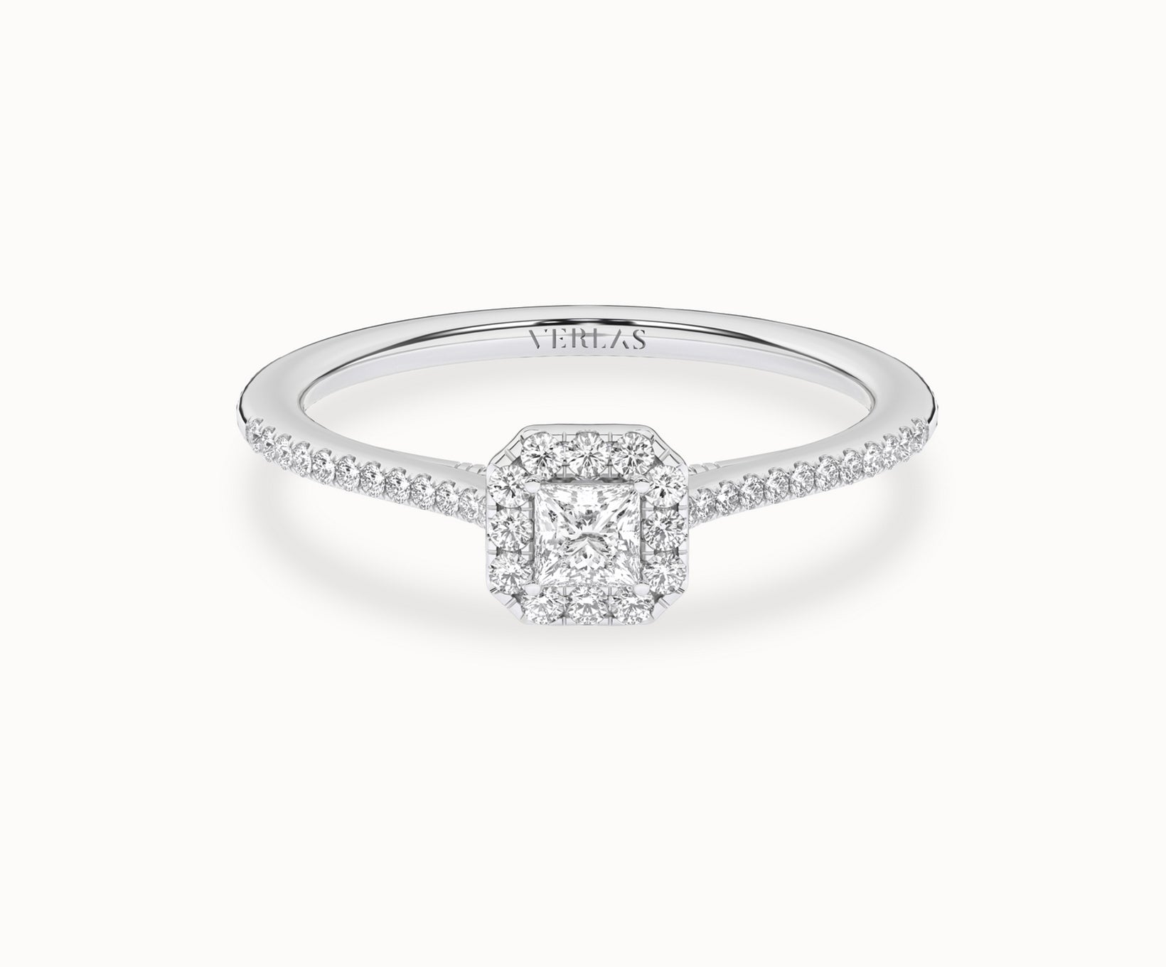 Signature Princess Halo Ring_Product Angle _1/3Ct. - 1