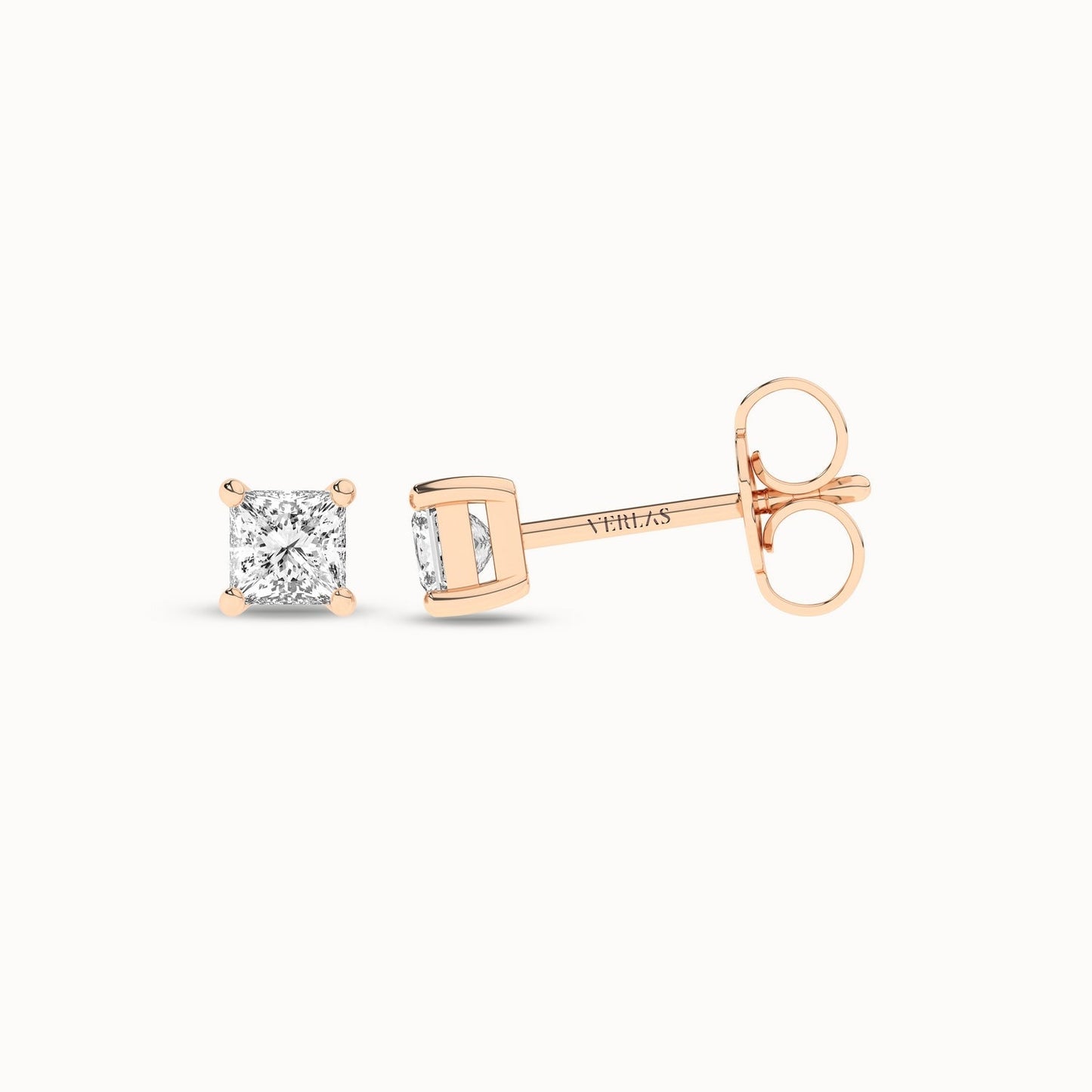 Princess Solitaire Studs_Product Angle_1/3Ct. - 1