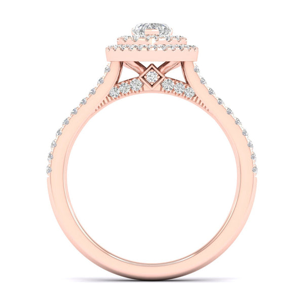 Signature Heart Double Halo Ring