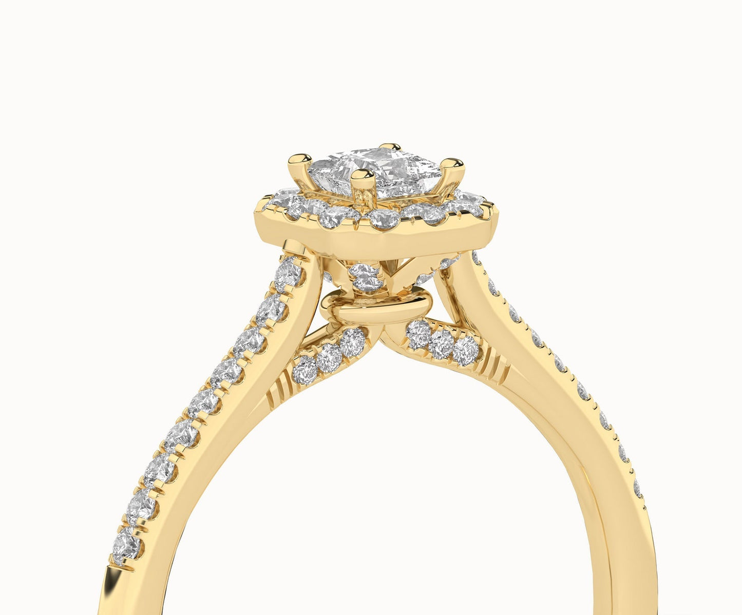 Signature Princess Halo Ring_Product Angle _1/2Ct. - 5