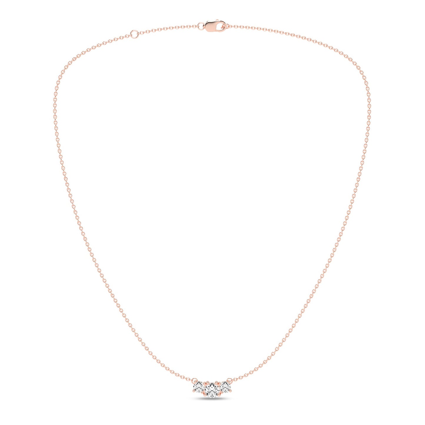 3-Stone Atmos Diamond Necklace_Product Angle_PCP Main Image