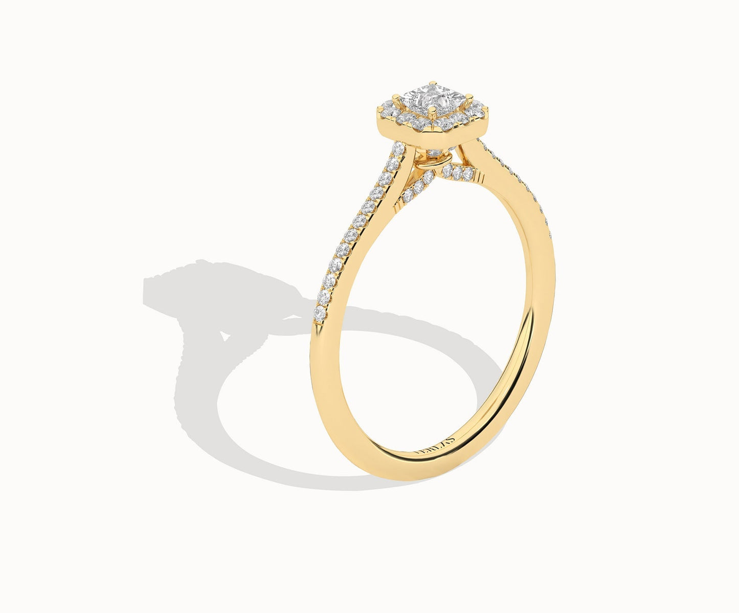 Signature Princess Halo Ring_Product Angle _1/3Ct. - 2