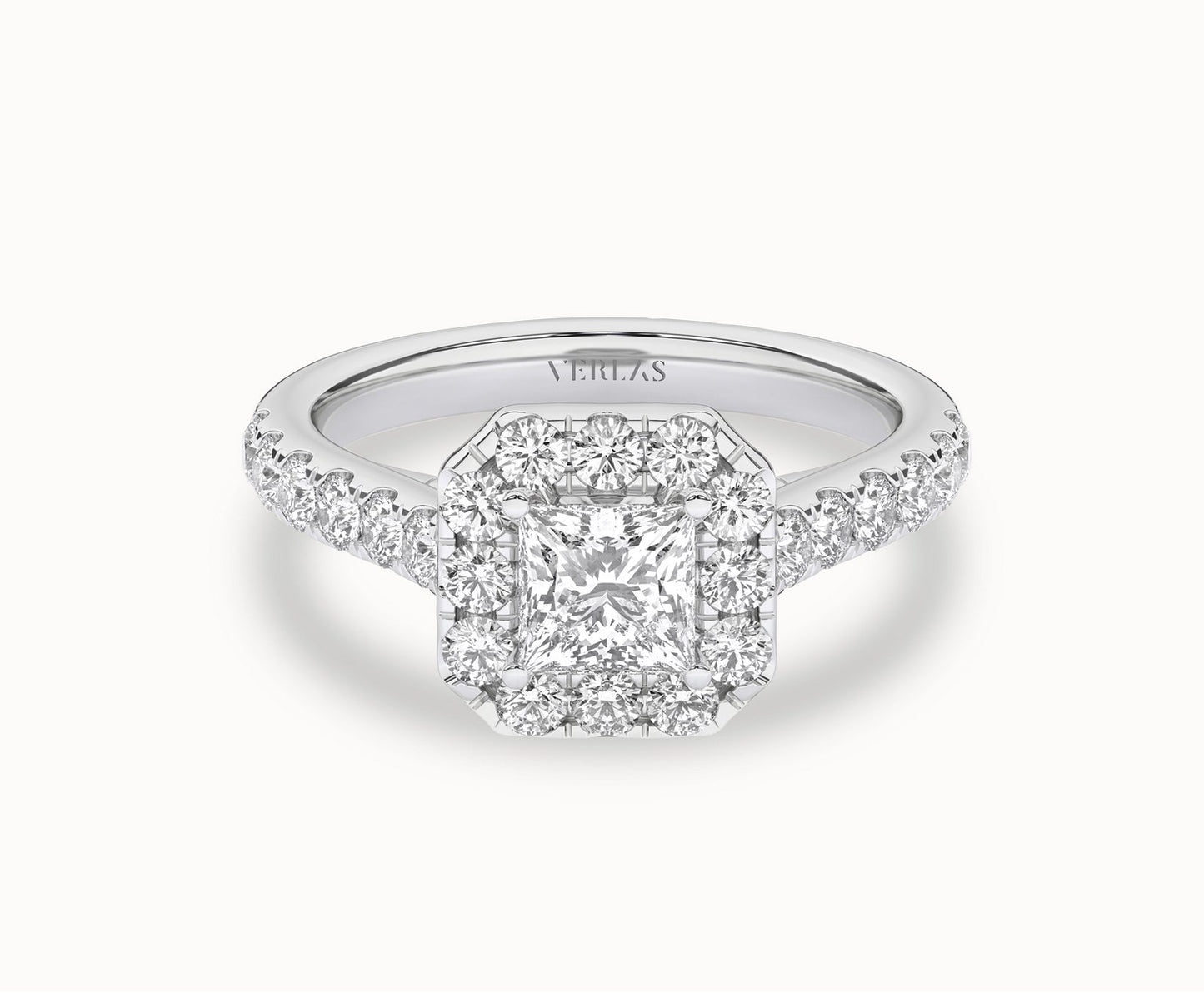 Signature Princess Halo Ring_Product Angle _2Ct. - 1