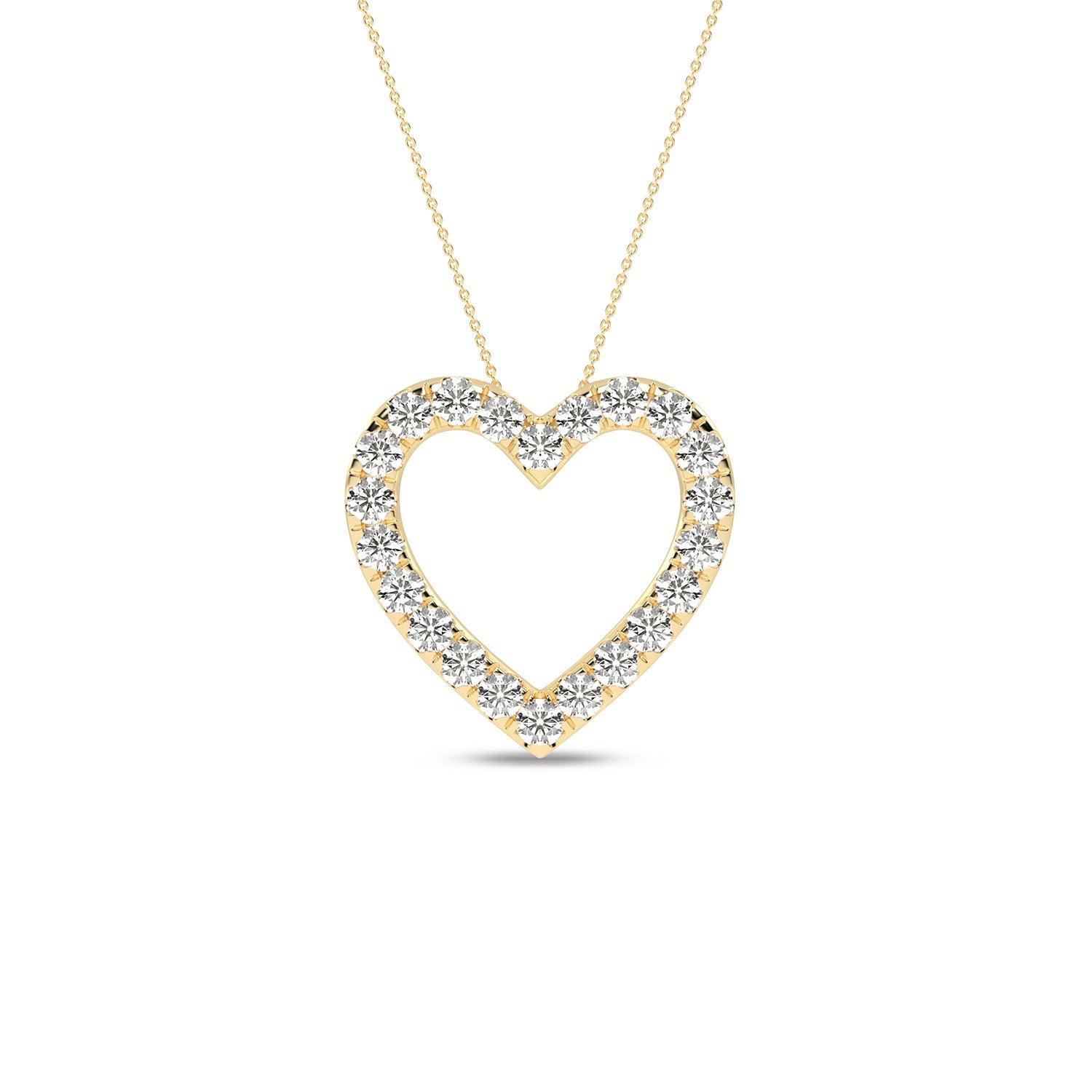 Atmos Heart Silhouette Necklace_Product Angle_1/2 Ct. - 1