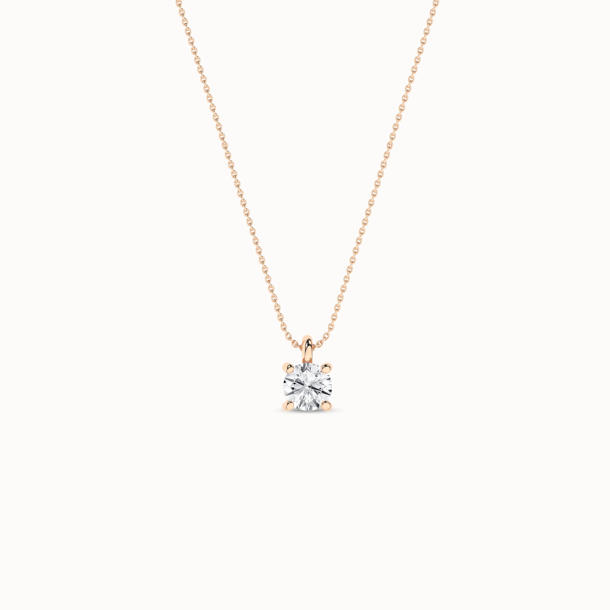 Essential Round Necklace _Product Angle_1/4Ct. - 1