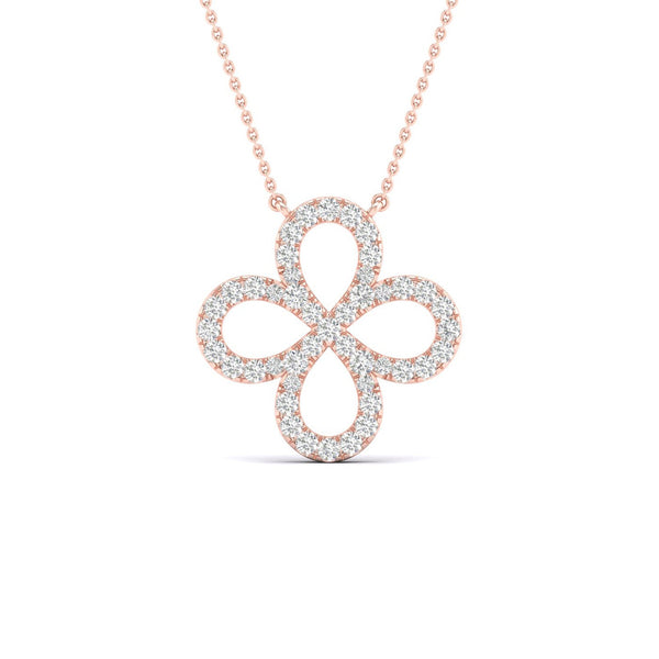 Infinity-Clover Silhouette Necklace