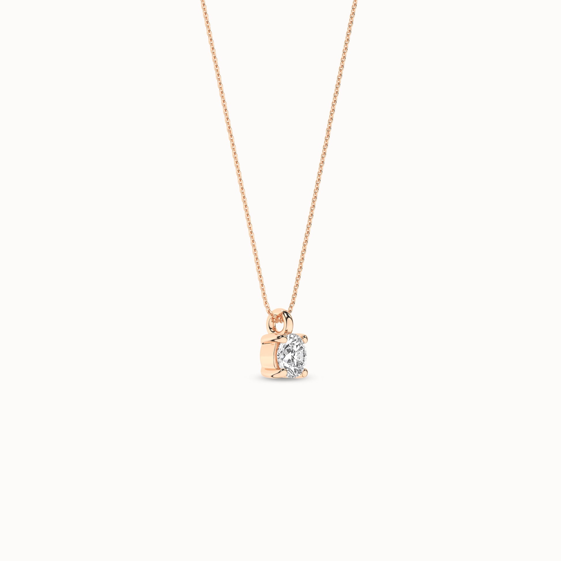 Essential Round Necklace _Product Angle_1/4Ct. - 2